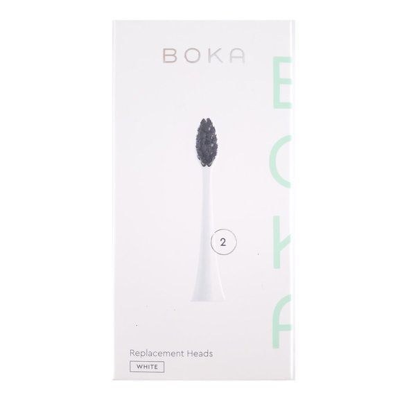 2-Pack Boka Replacement Toothbrush Heads - Activated Charcoal White - NEW - Picture 1 of 5